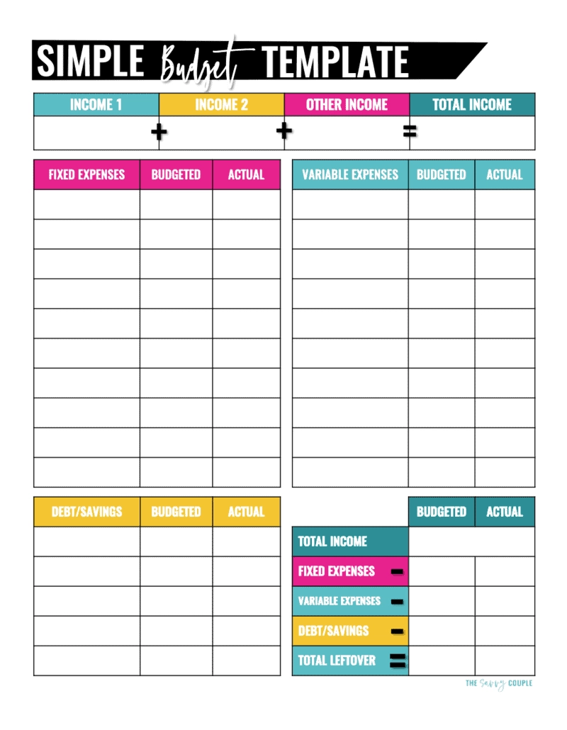 Free Budget Worksheets Printable For Students