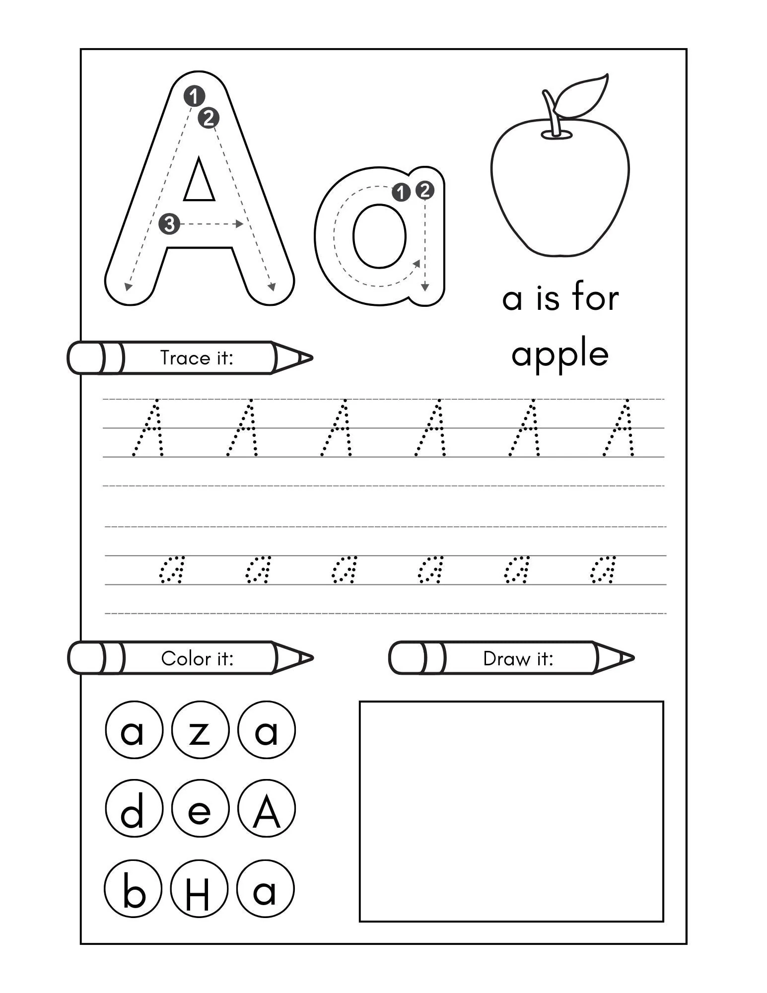 Letter Printable Worksheets Preschool