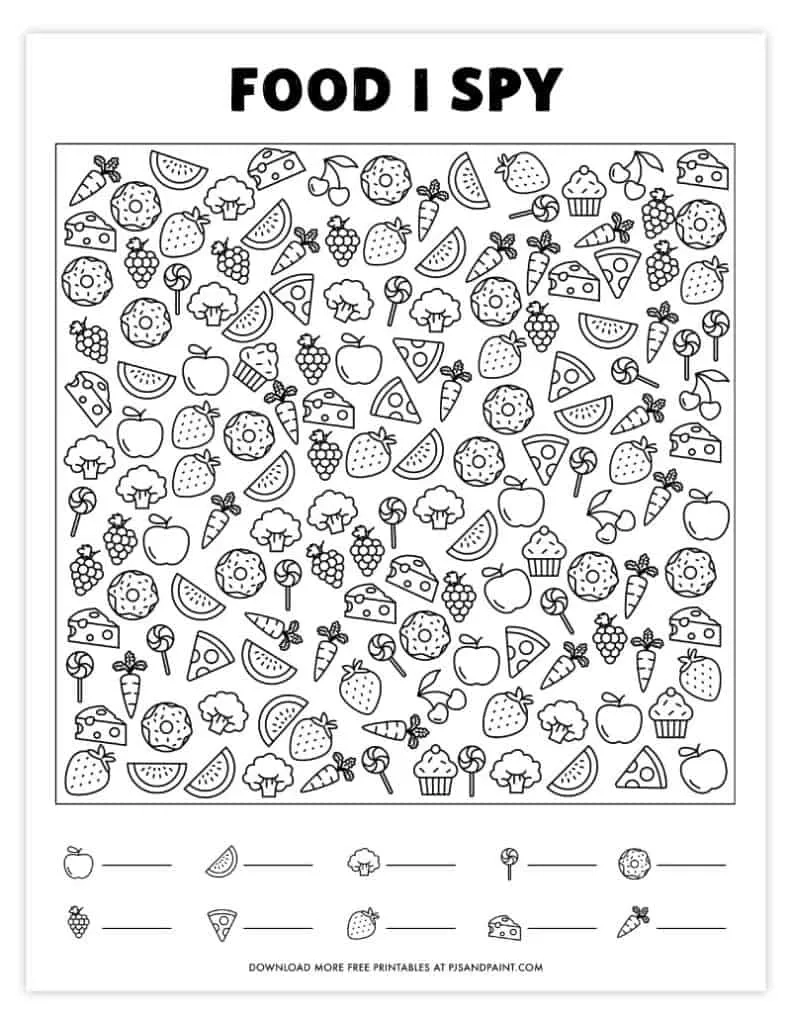 28 Free Printable I Spy Games Pjs And Paint
