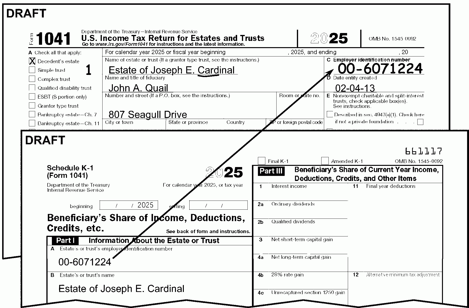 Irs Form K-1 1041