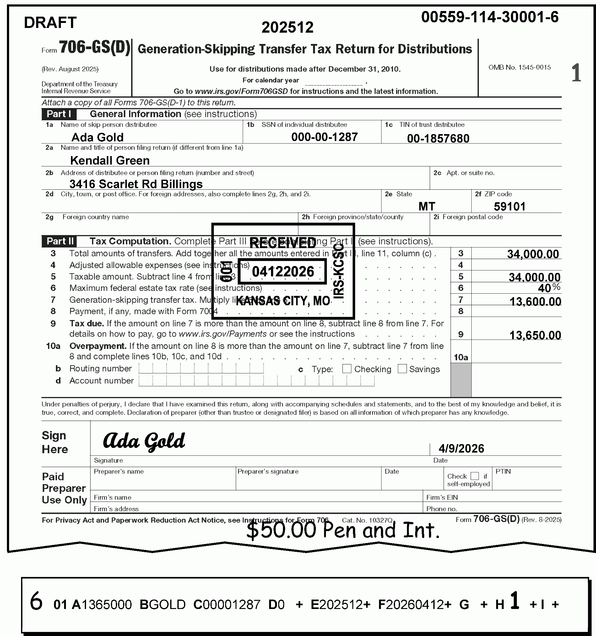 3 12 106 Estate Tax Returns Paper Correction Processing 
