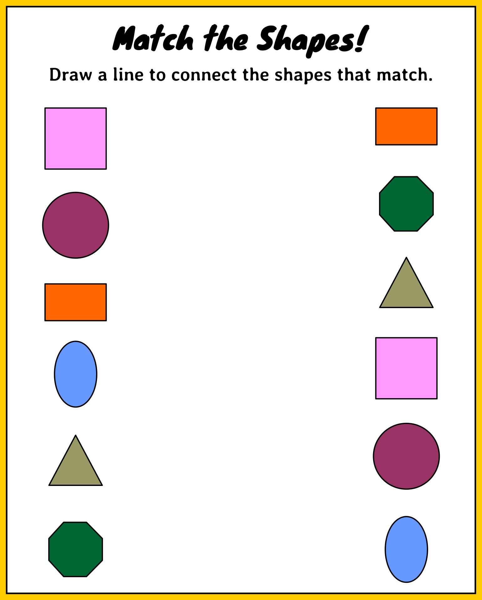Free Printable Worksheets For 3-5 Year Olds