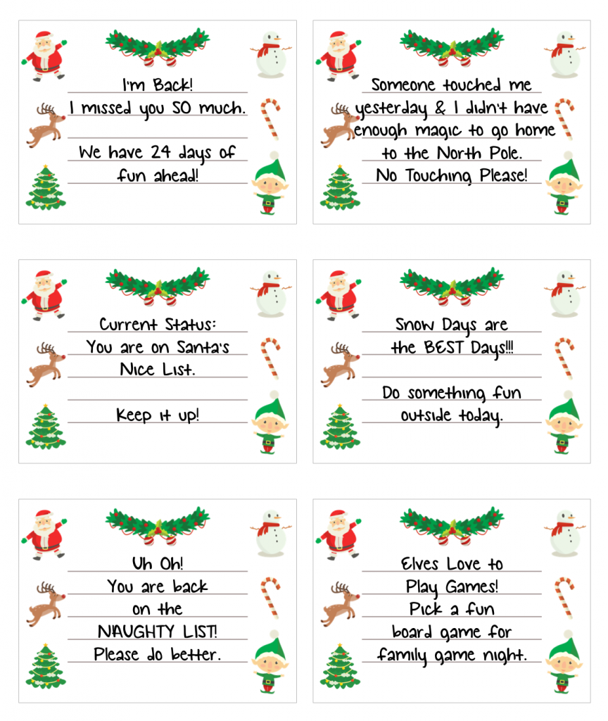Elf On The Shelf Template Printable