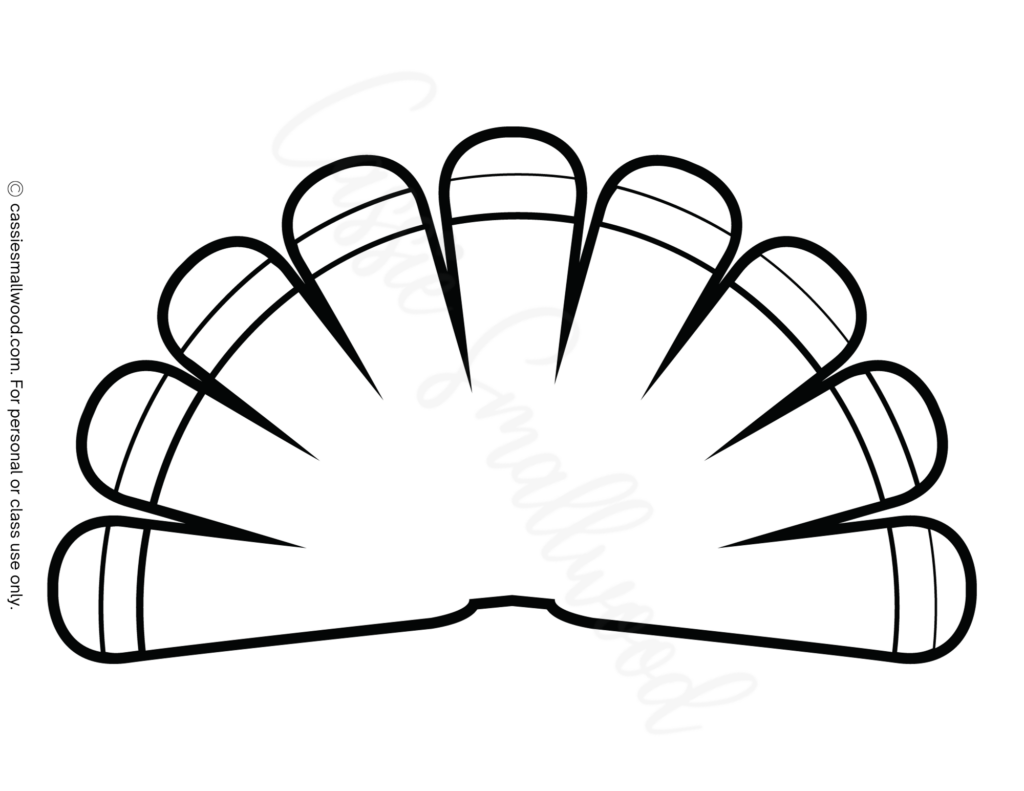 Turkey Feathers Template Printable