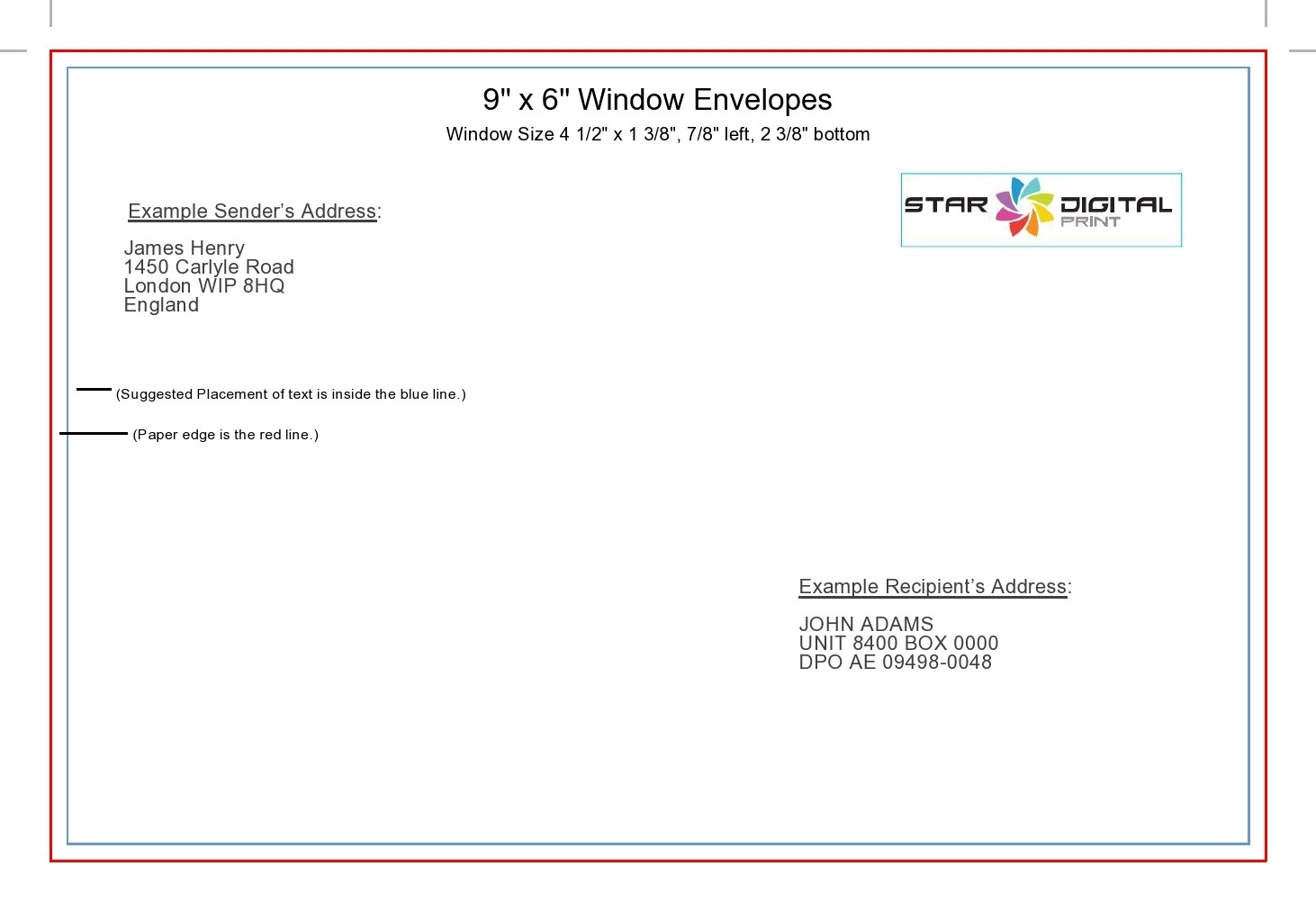 Printable Envelope Address Template
