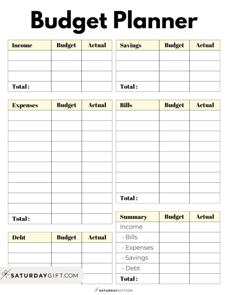 Printable Budgeting Worksheets