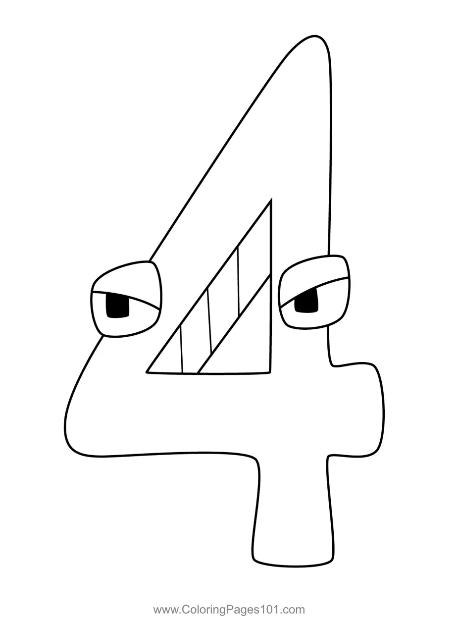 4 Number Lore Coloring Page For Kids Free Number Lore Printable 