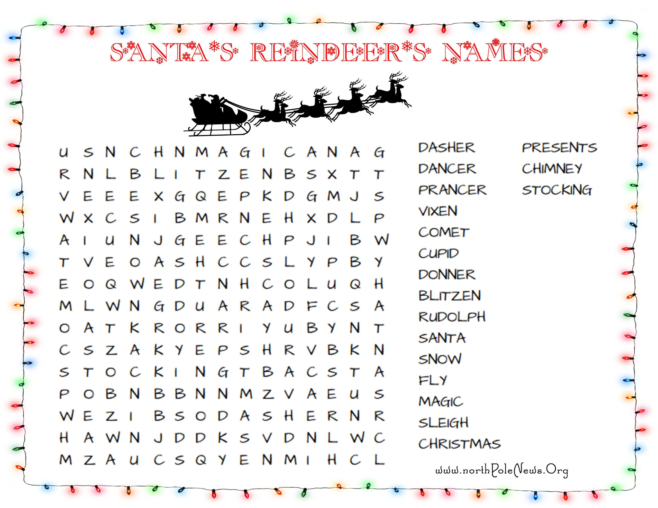 Christmas Word Search Puzzles Printable Free