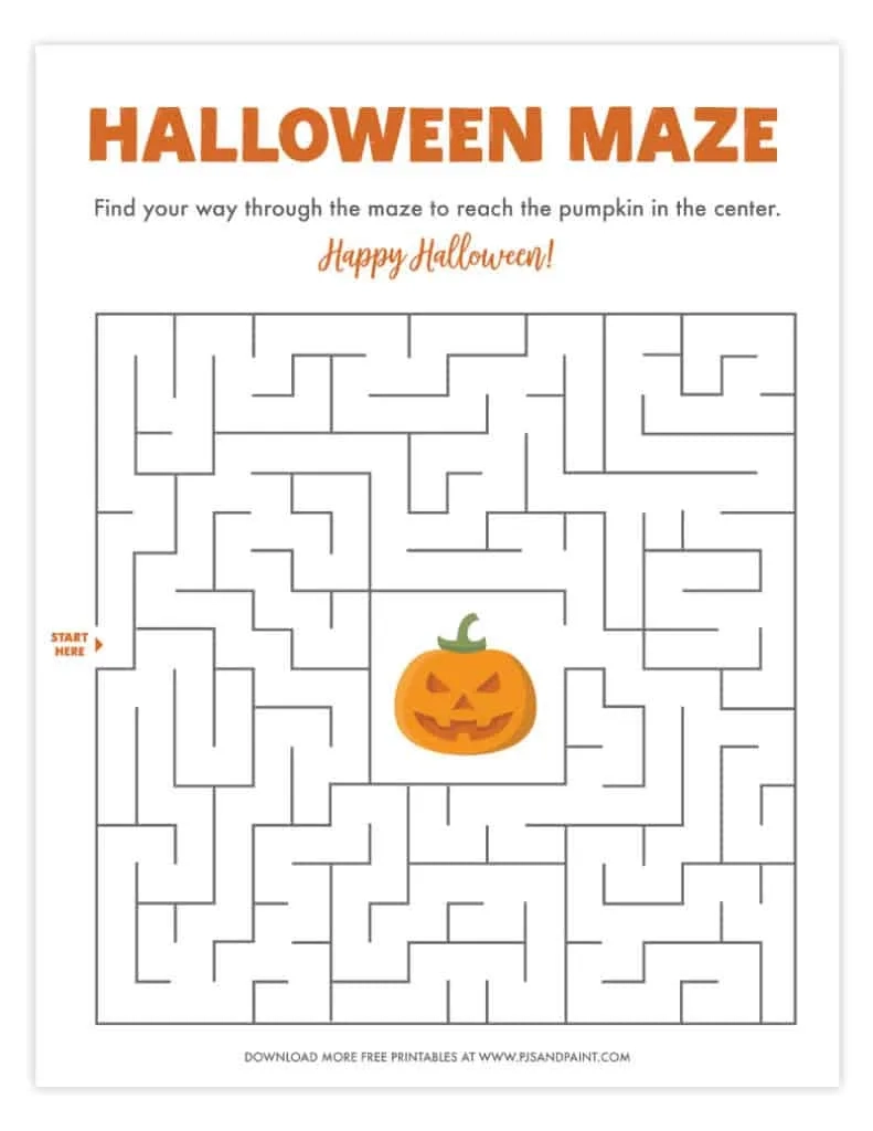 Printable Halloween Puzzles Free