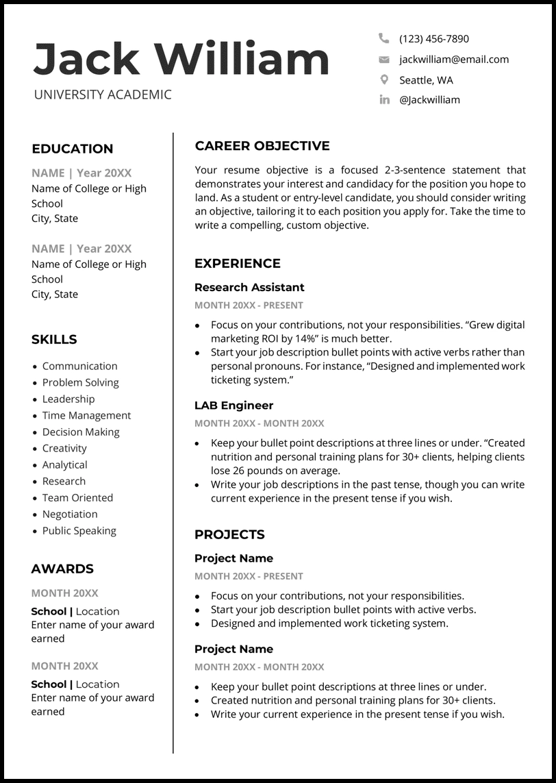 45 Word Resume Templates Free Designed For 2026