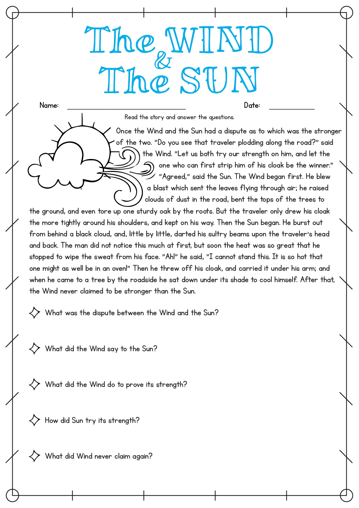 4th Grade Reading Worksheets Printable