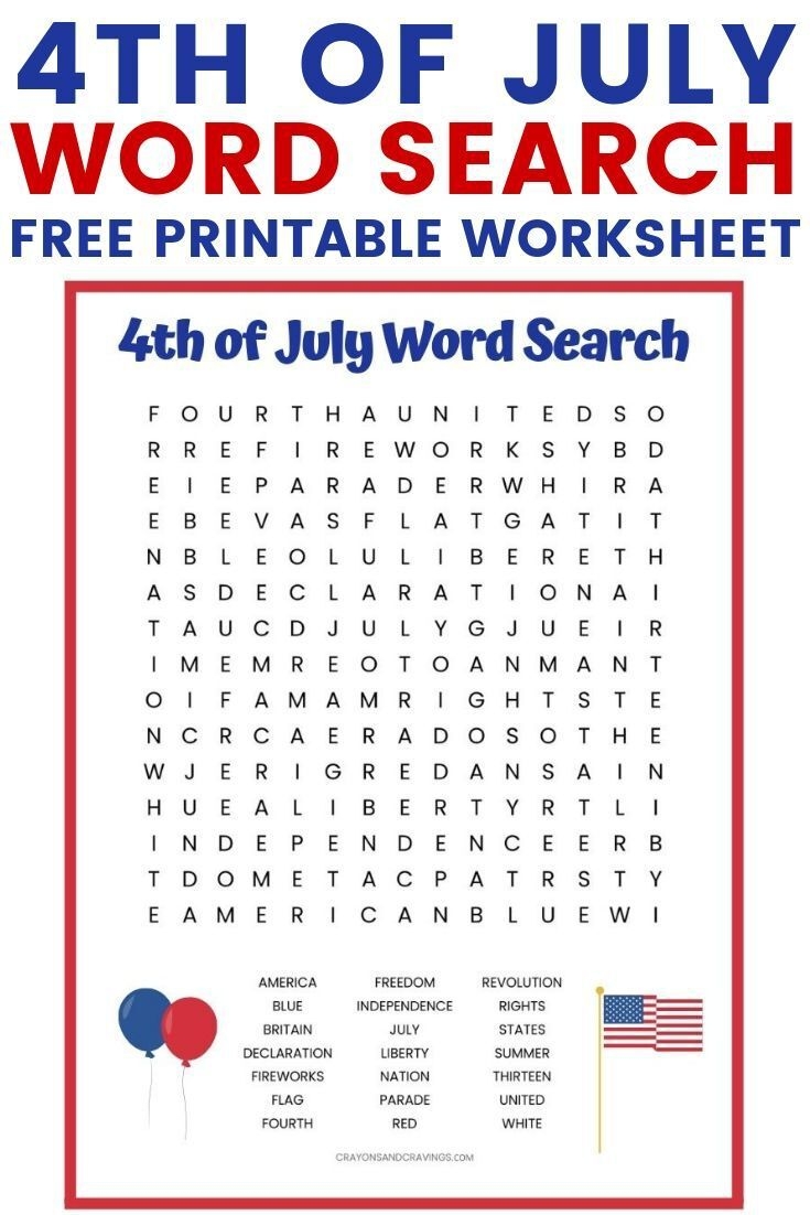Free Printable Fourth Of July Worksheets