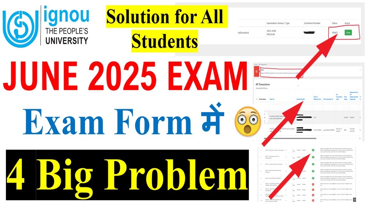 Ignou Exam Form June 2025