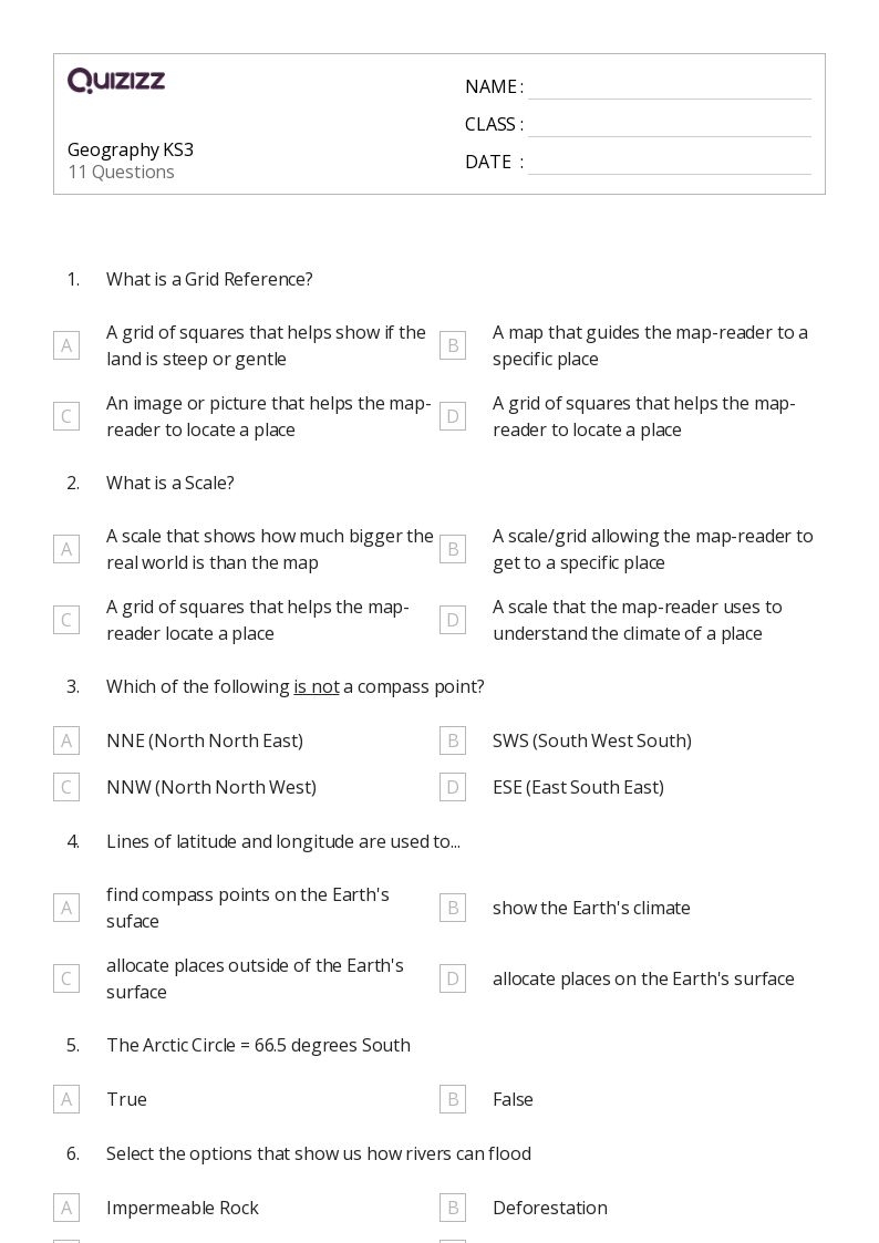 50 Geography Worksheets For 6th Year On Quizizz Free amp Printable