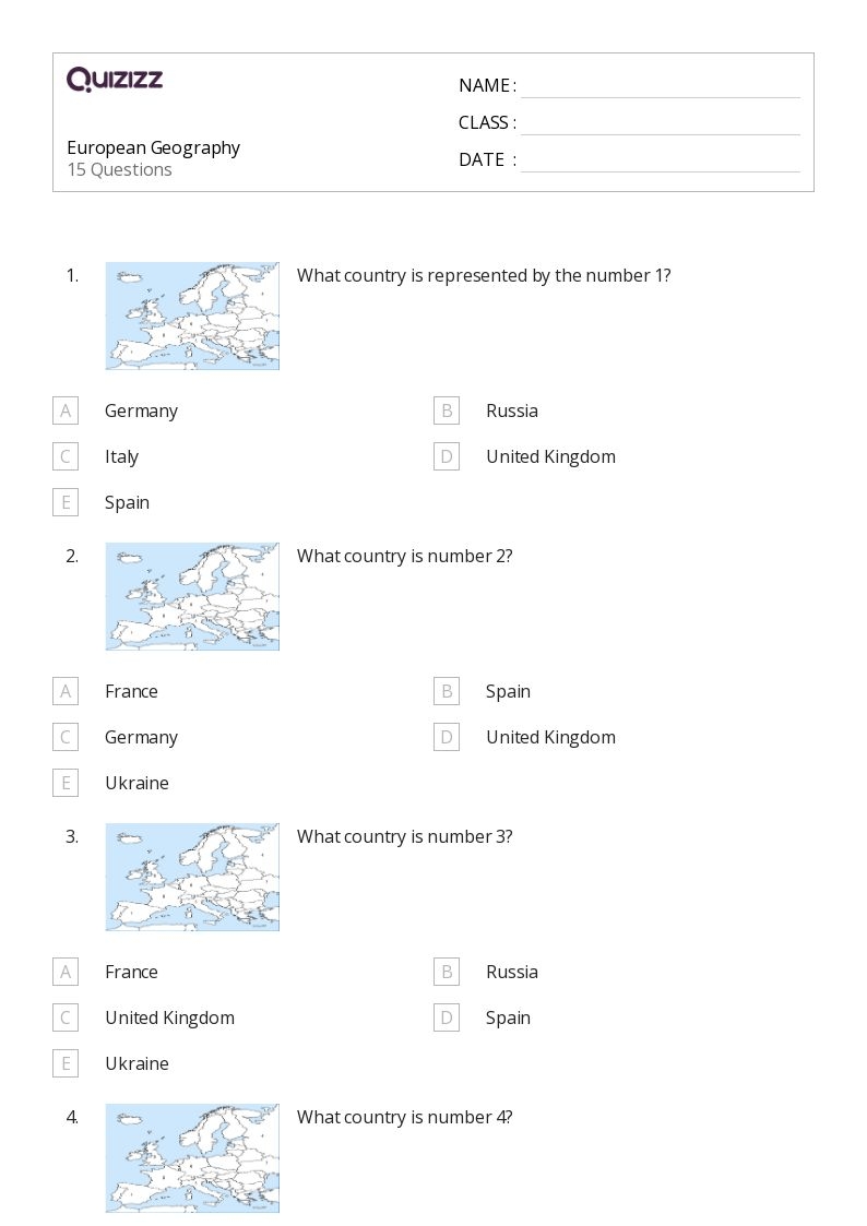 Free Printable Geography Worksheets Ks3