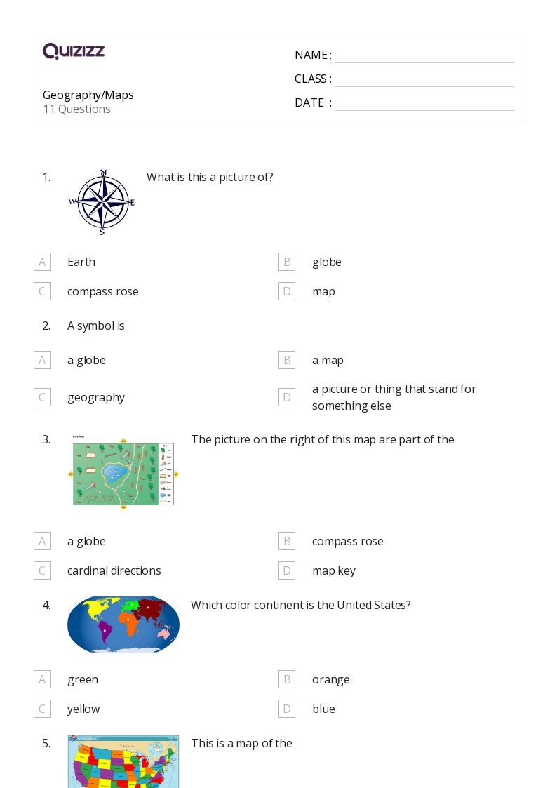50 Geography Worksheets On Quizizz Free amp Printable