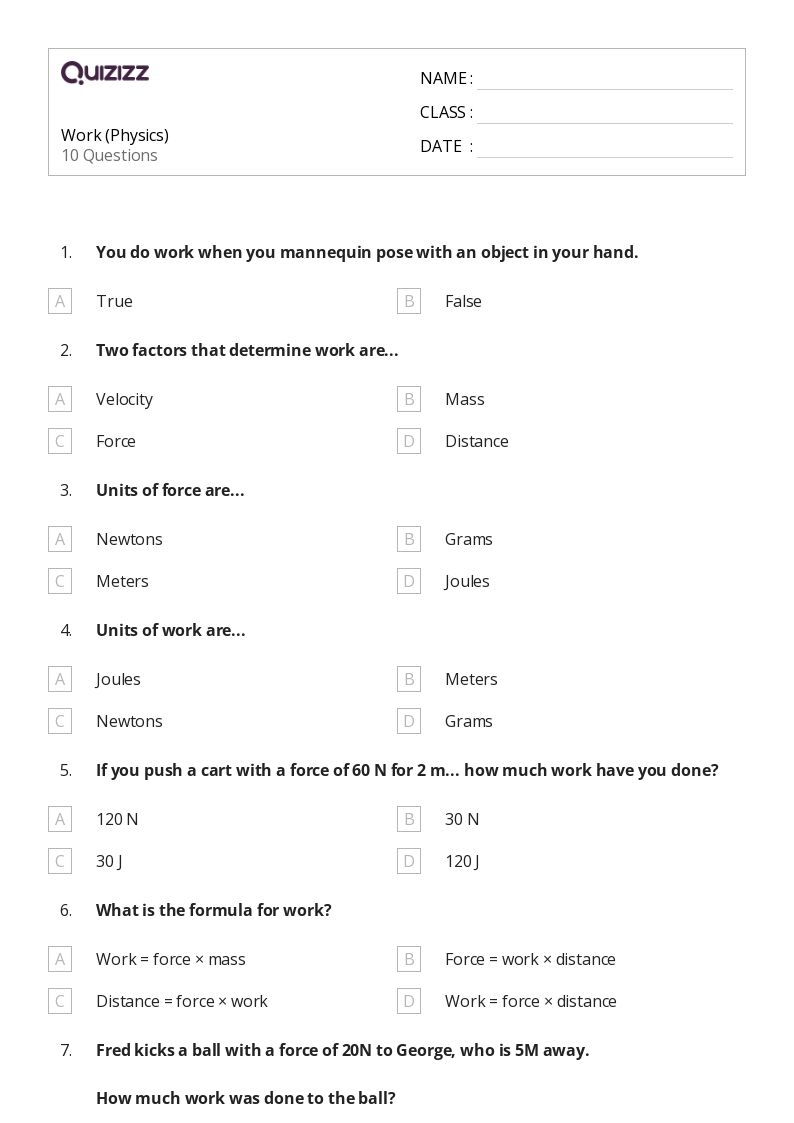 9th Grade Worksheets Free Printable Science