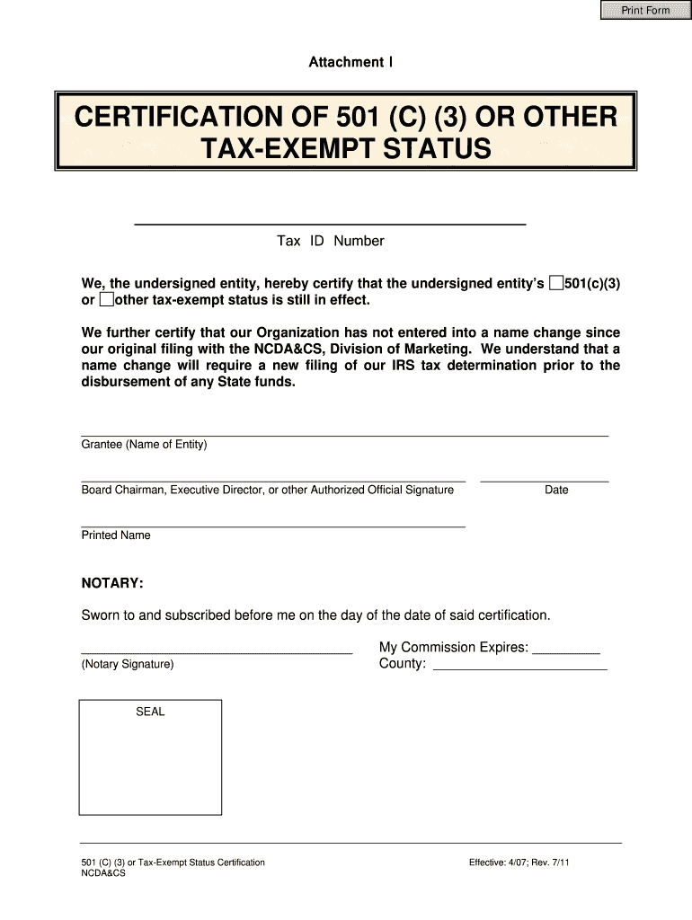 Form For 501 C 3 Application