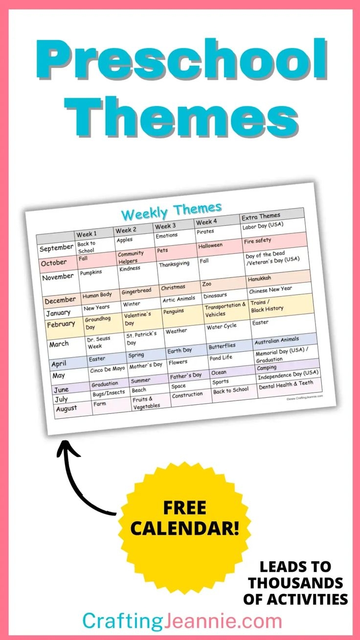Free Printable Preschool Lesson Themes