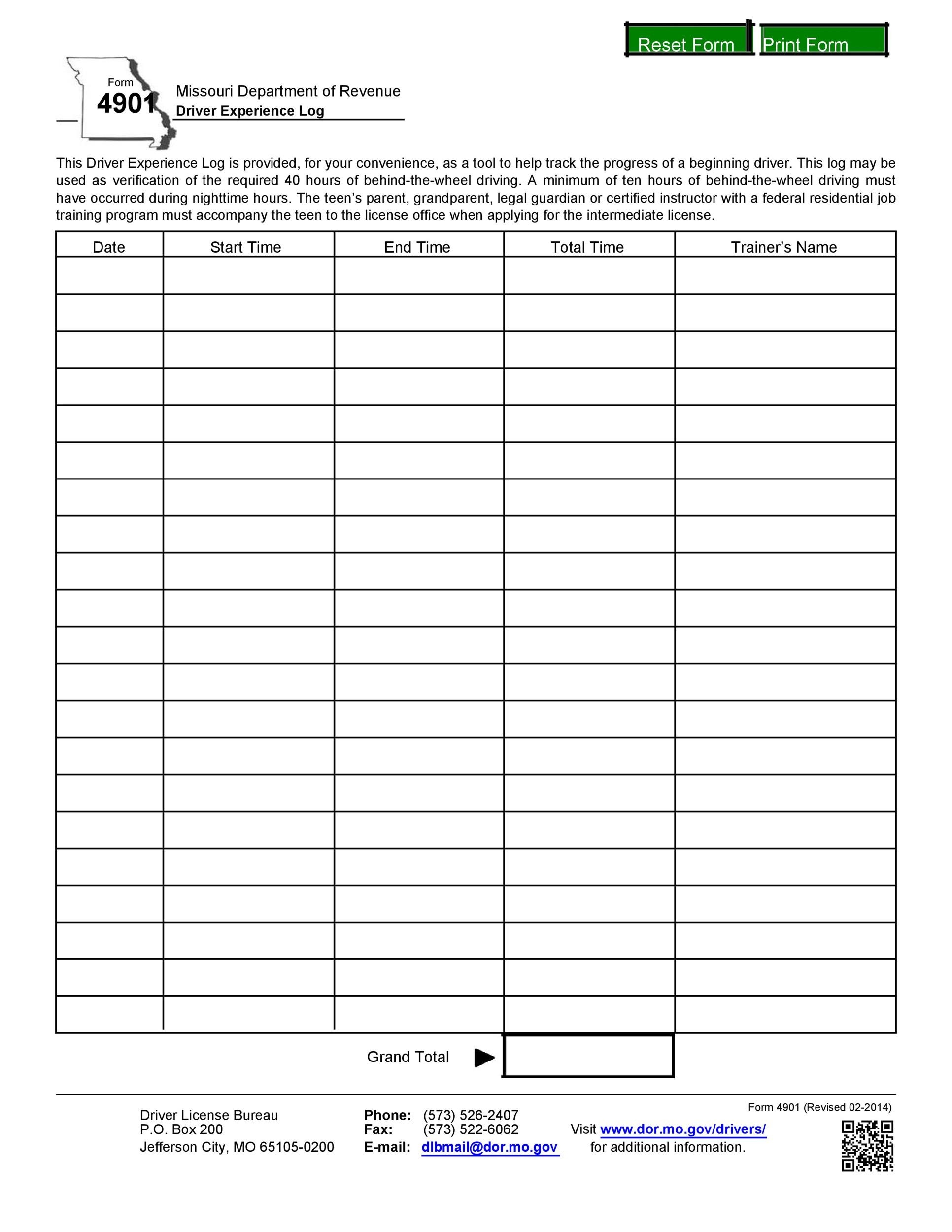 61 Printable Driver s Daily Log Books Templates amp Examples 