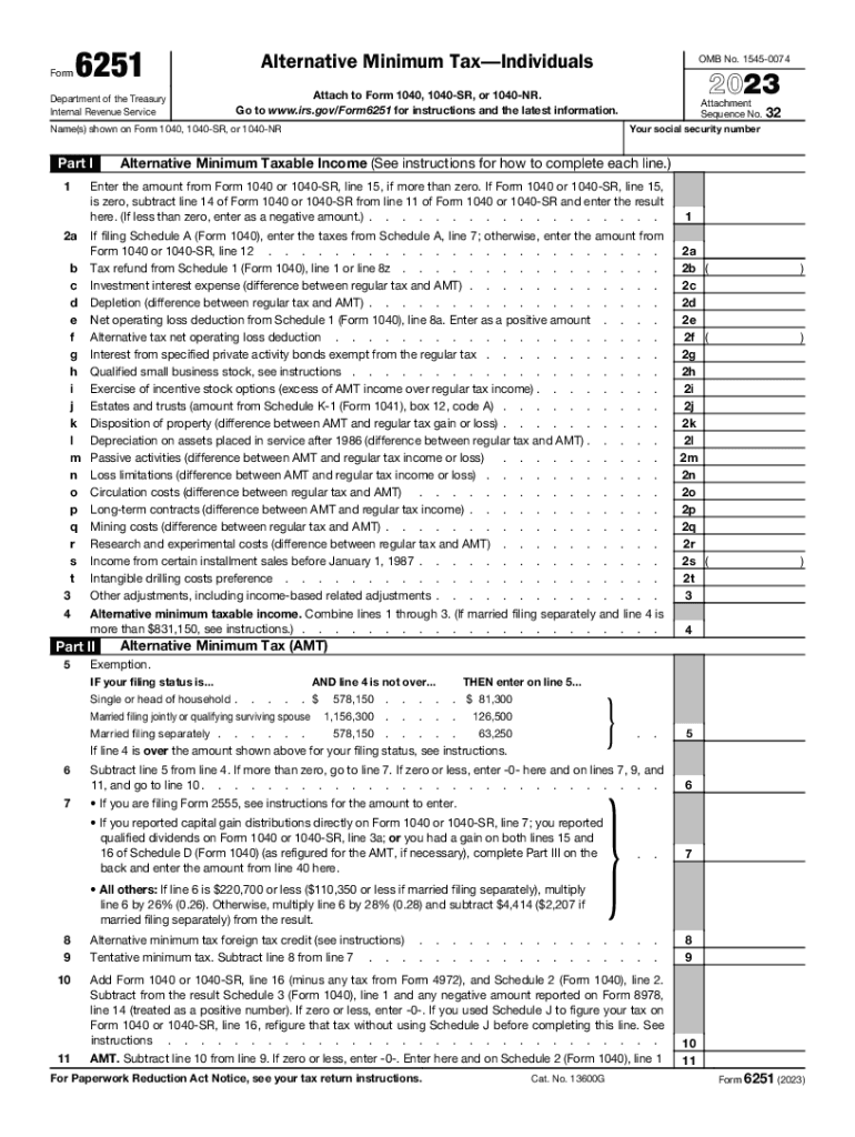 6251 Form 2023 Fill Out amp Sign Online DocHub