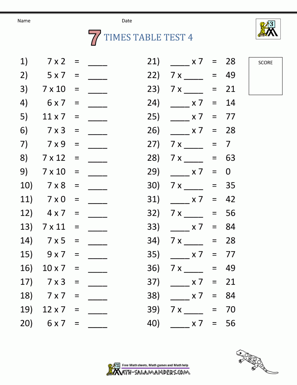 Maths Worksheets For Year 7 Printable