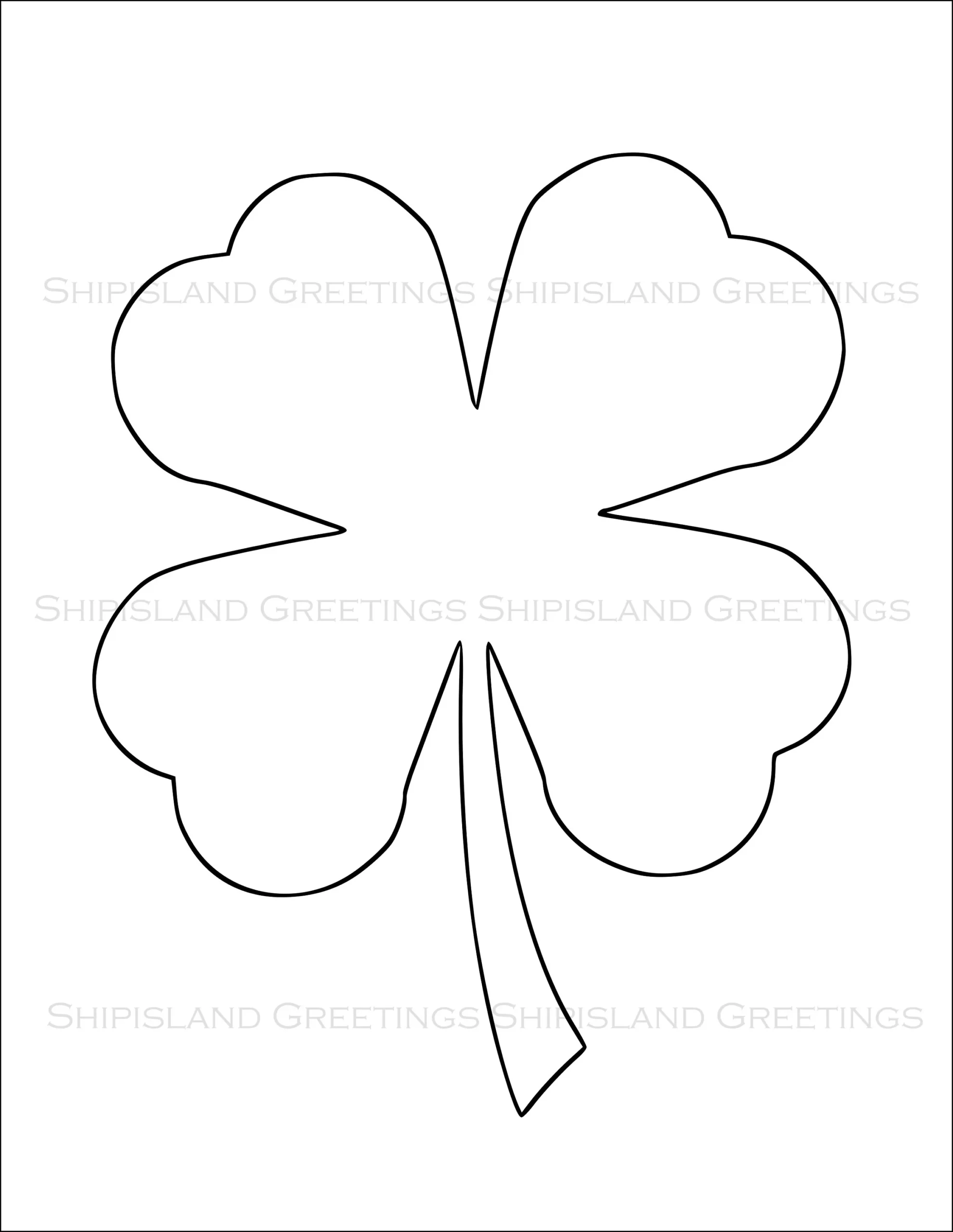 Printable Shamrock Template