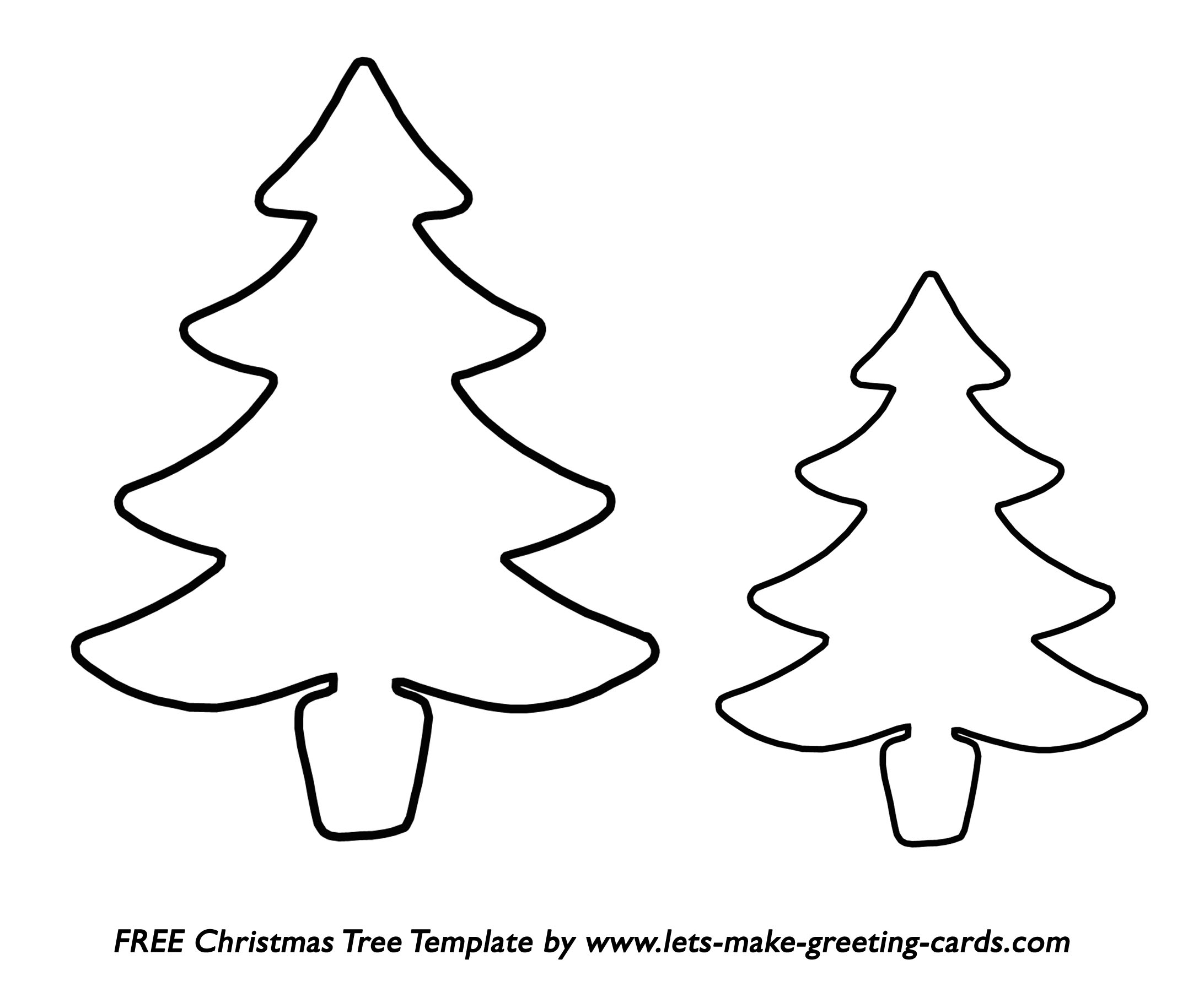 Full Page Printable Christmas Tree Template