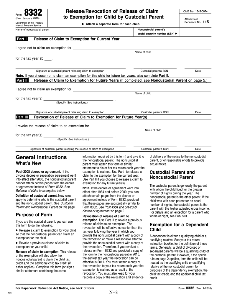 8332 Form Fill Out amp Sign Online DocHub
