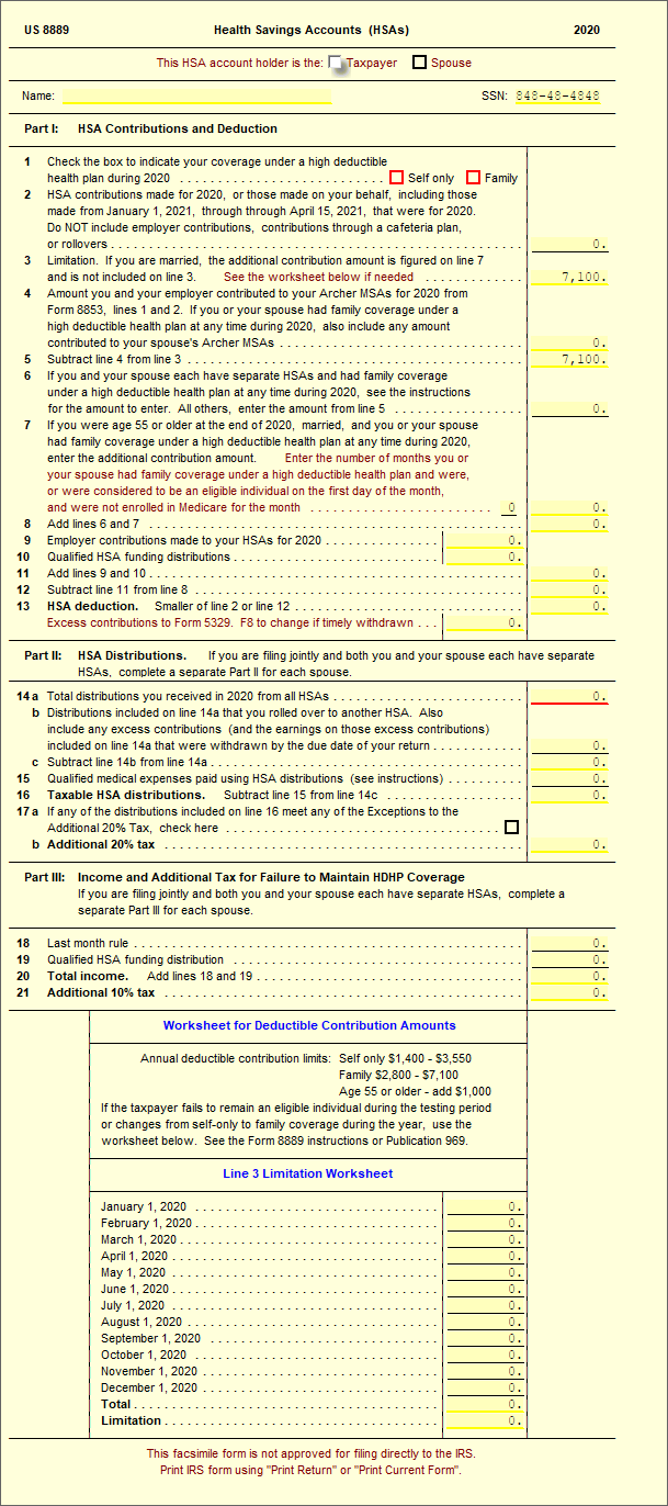 Irs Form Hsa 8889
