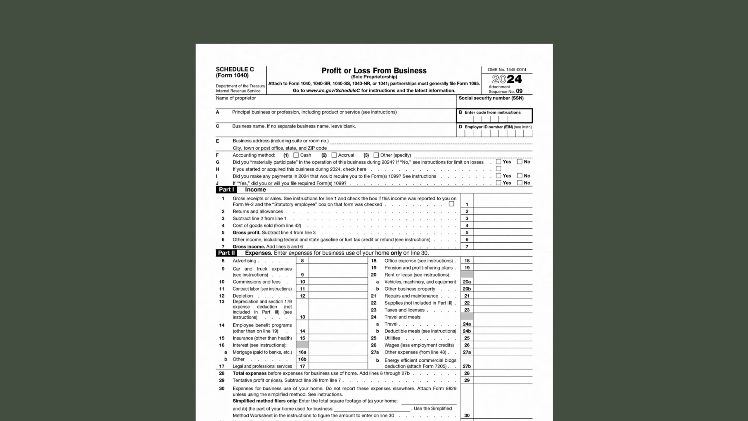 A Step by Step Guide To Filing Schedule C Form 1040 Ambrook