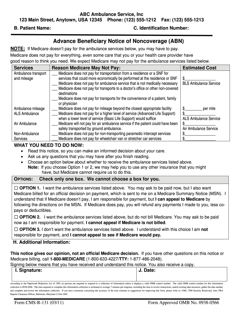 Form Cms R 131 Printable