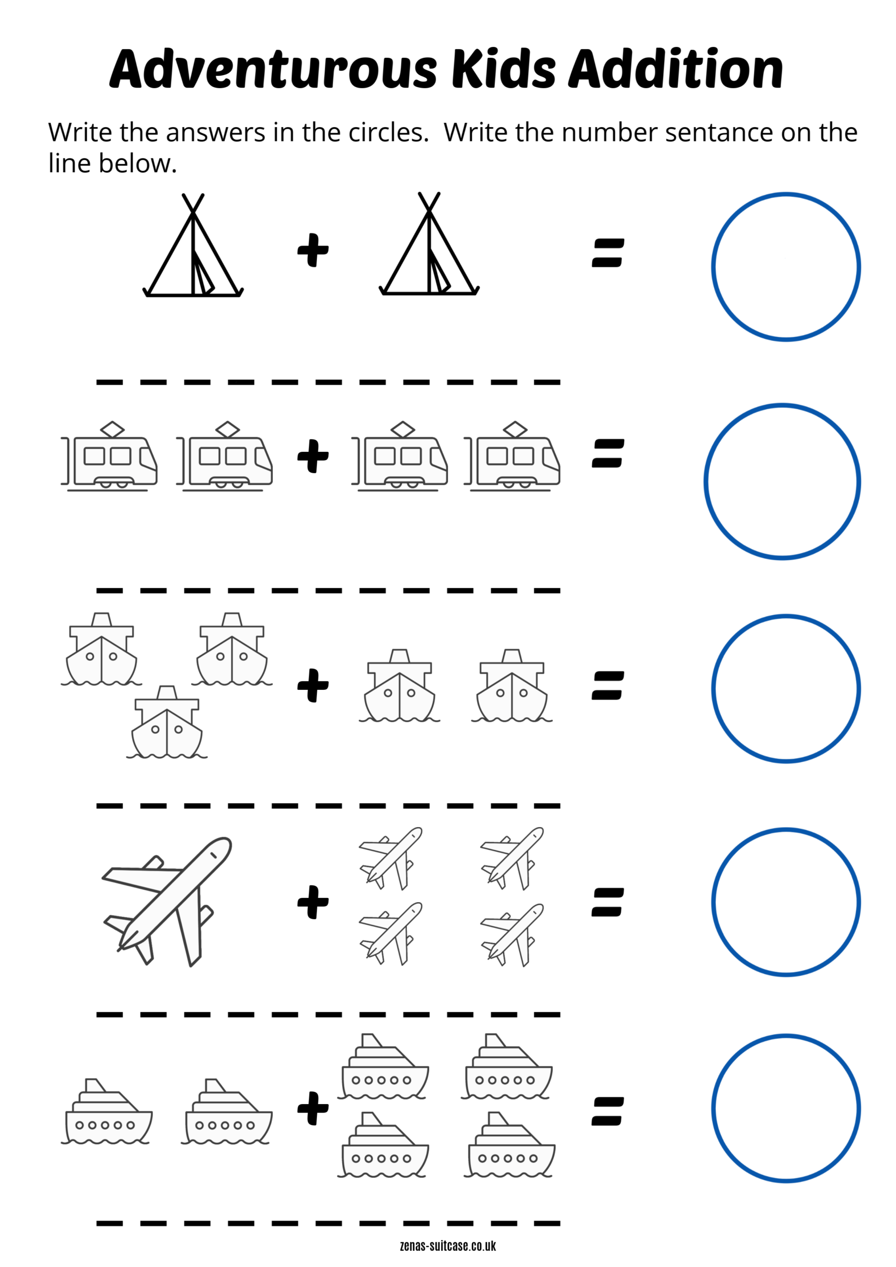 Activity Sheets For Kids Travel Themed
