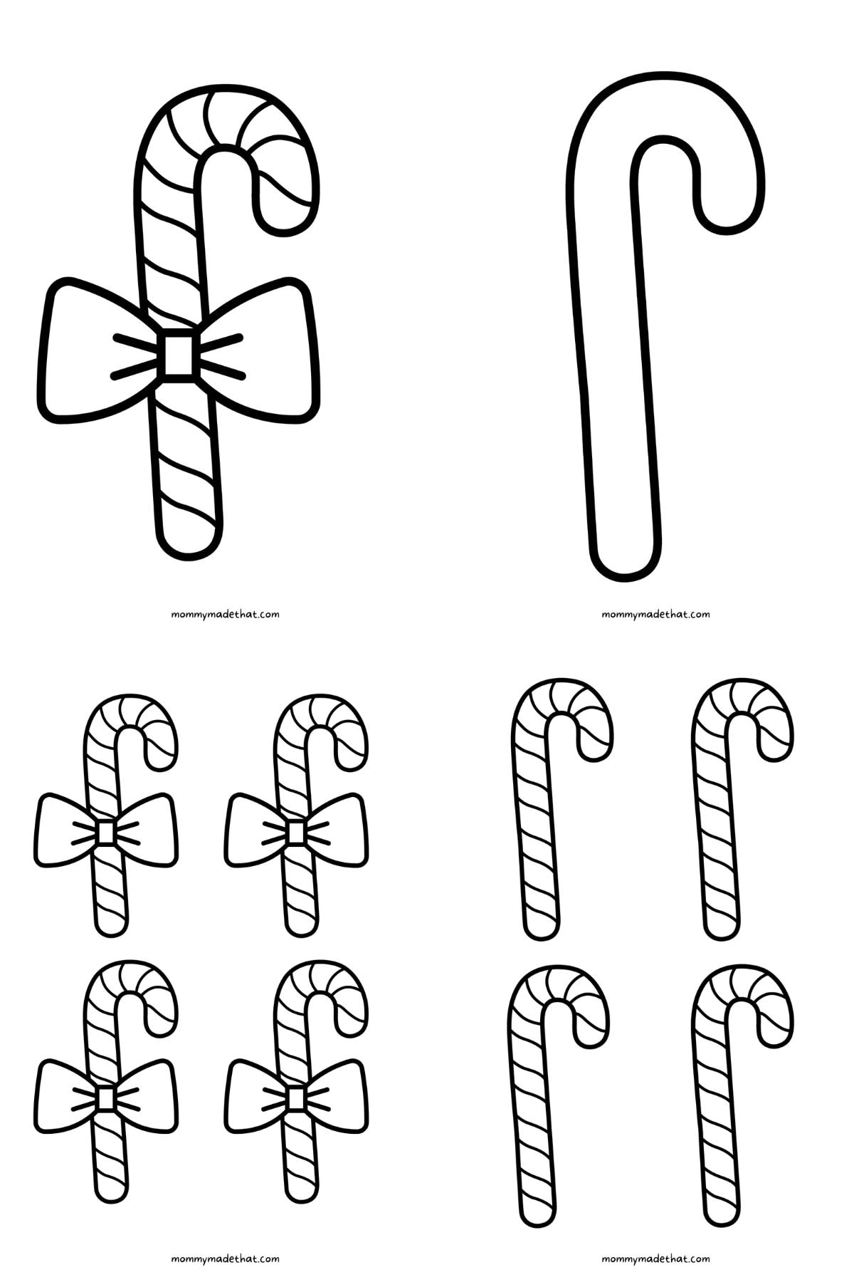 Free Candy Cane Template Printable