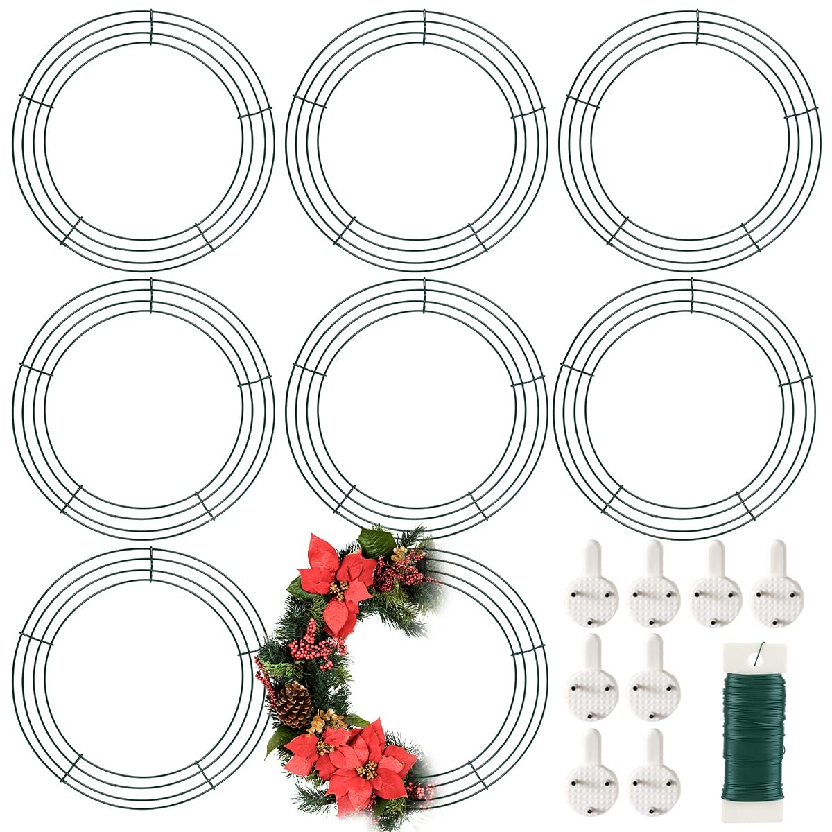 Amazon 8 Pack Wire Wreath Frame 12 Inch Metal Form Ring For 