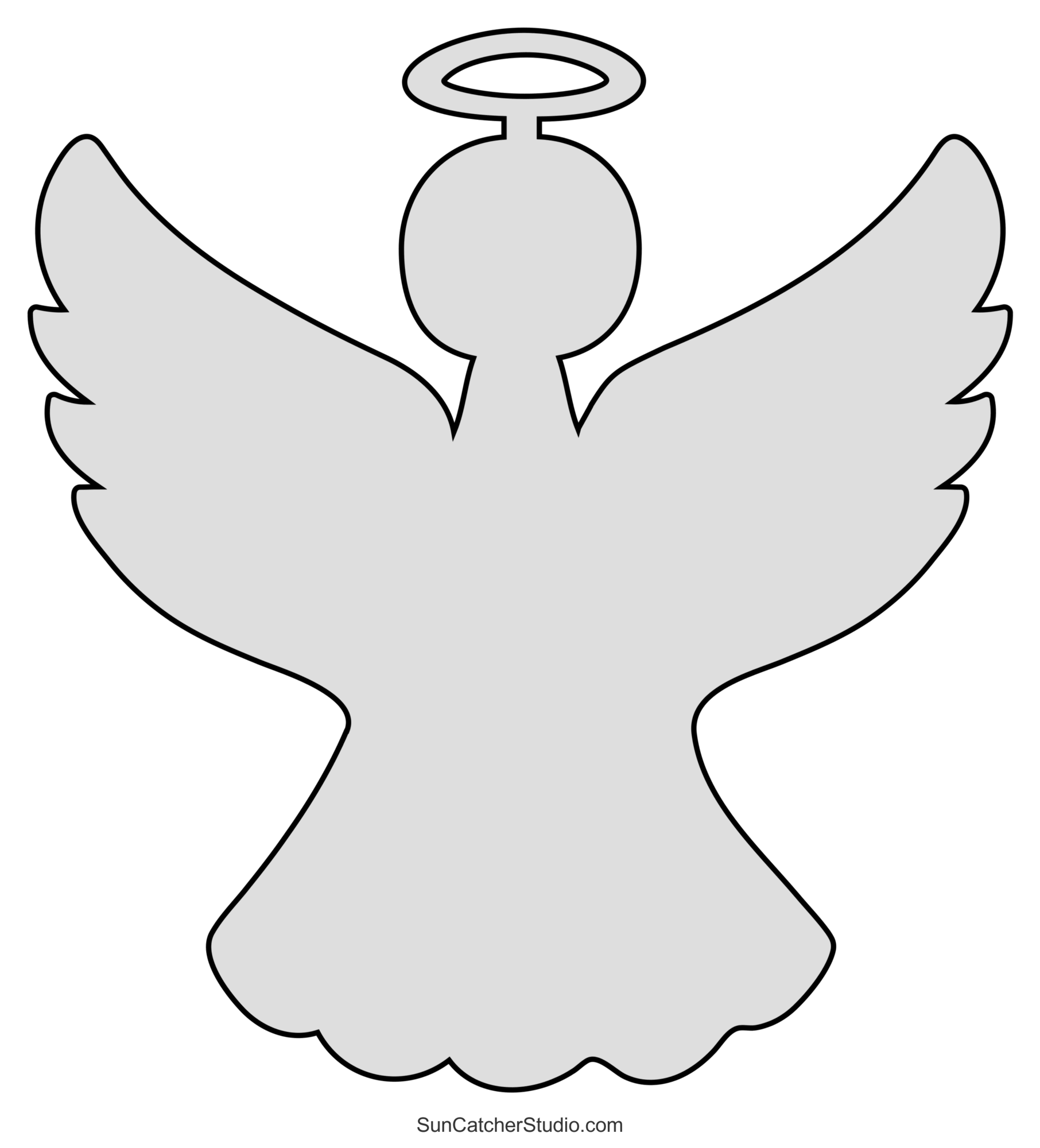 Printable Paper Angel Template