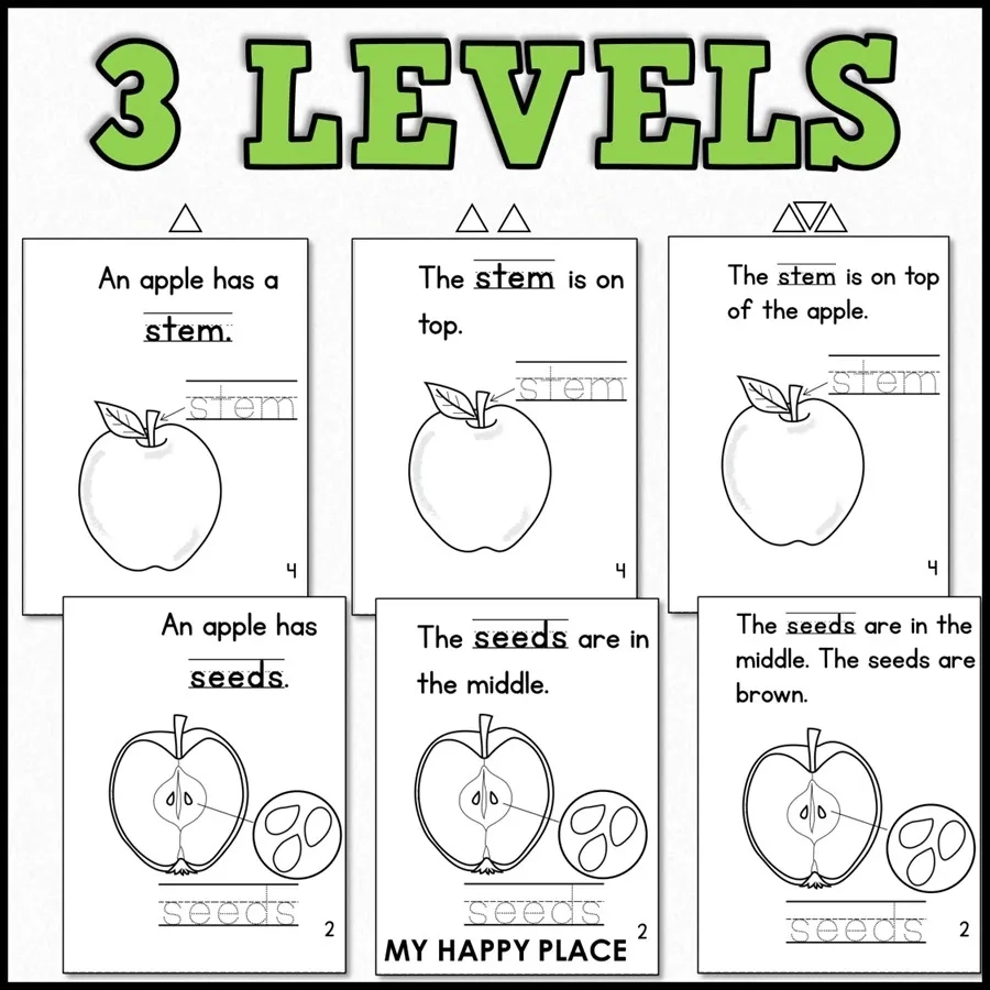 Printable Apple Books For Preschoolers