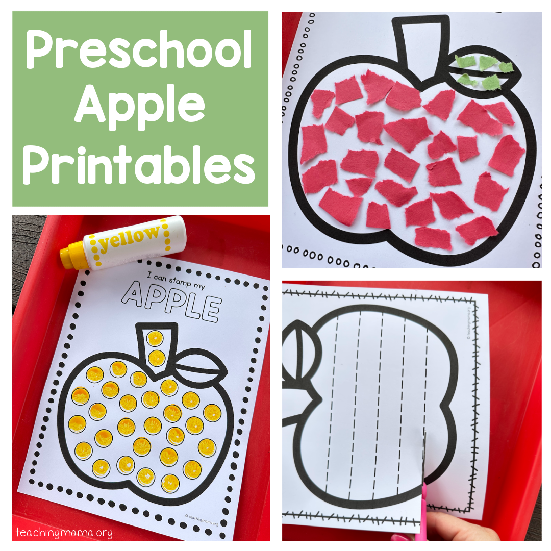 Apple Printables For Toddlers
