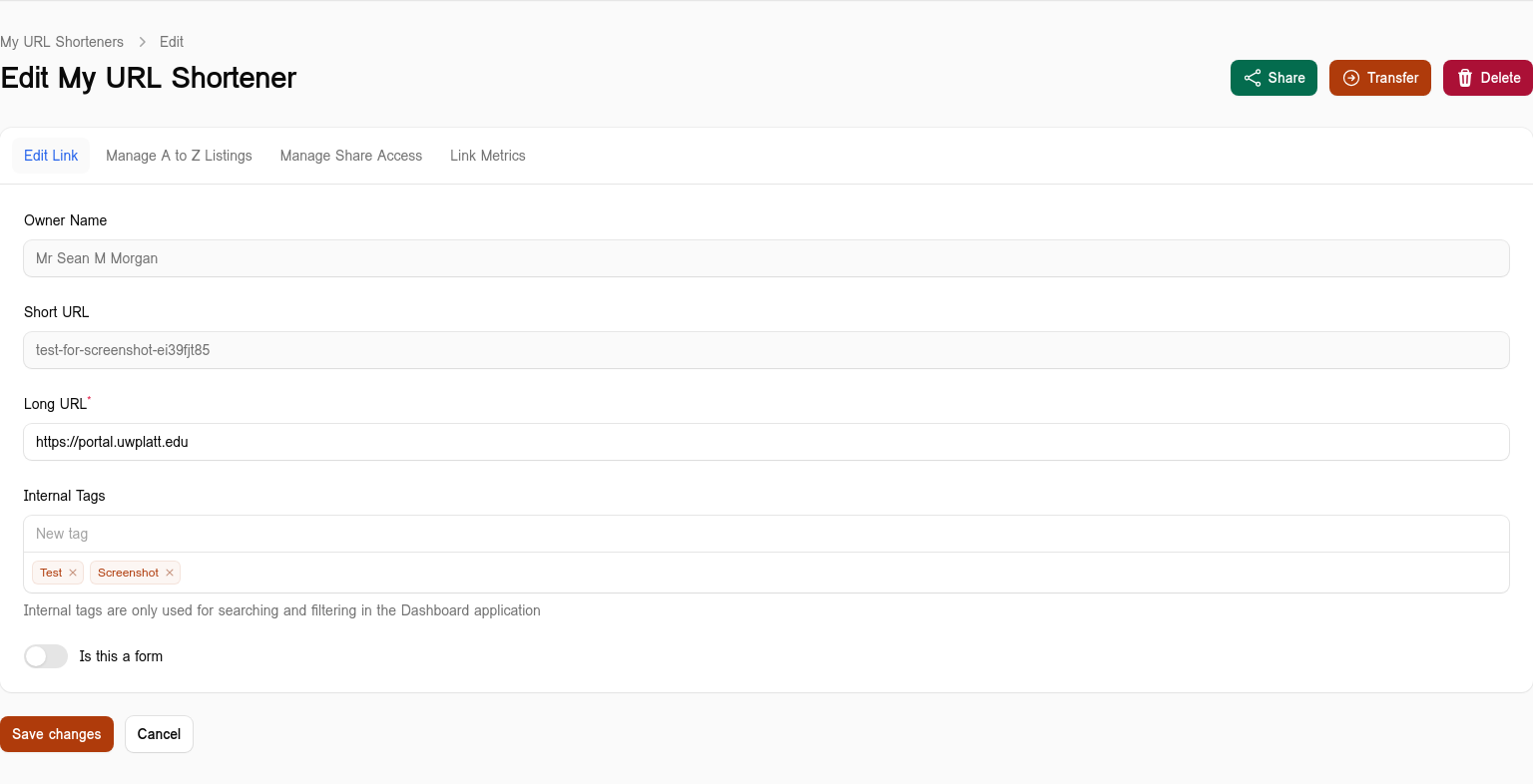 Article Manage Form Listing