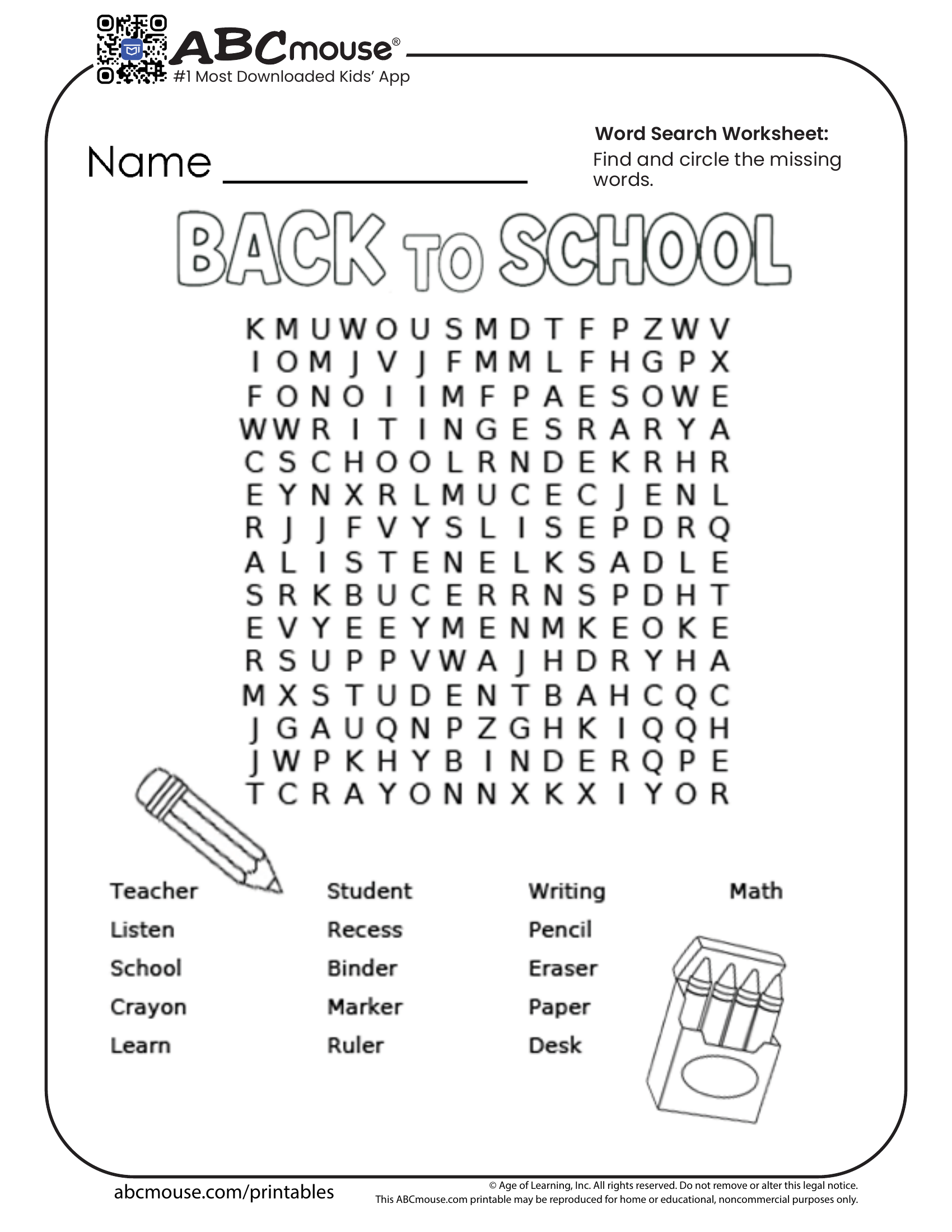 Printable Homework Sheets