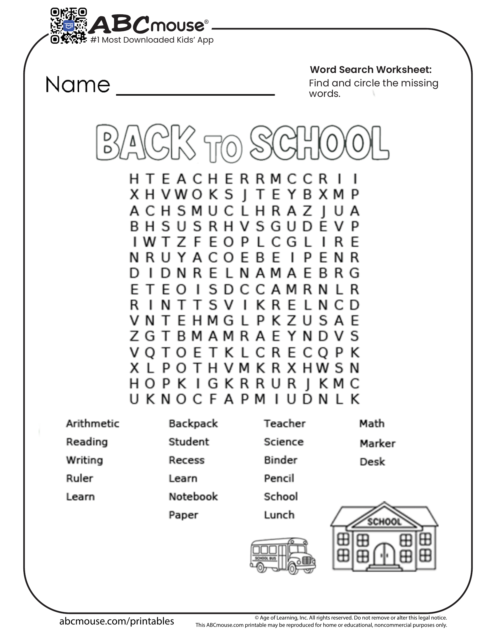 Free Printable Worksheets For Kids
