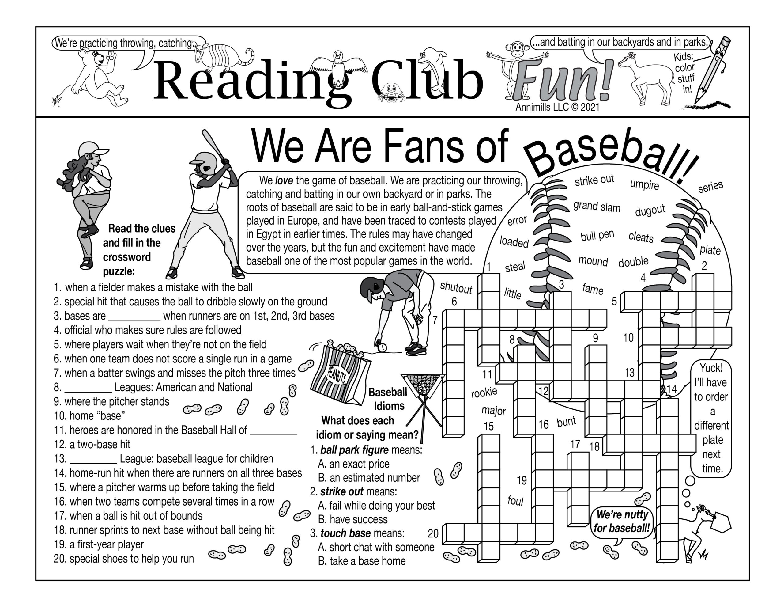 Printable Crossword Puzzles Set