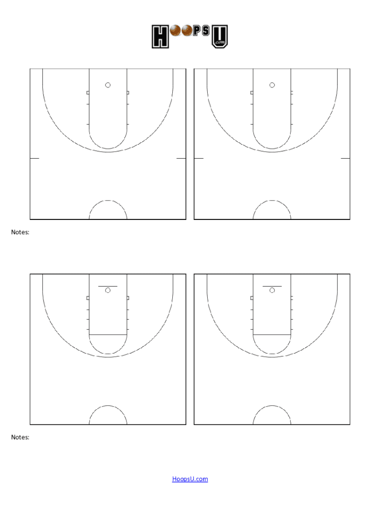 Printable Basketball Court Template