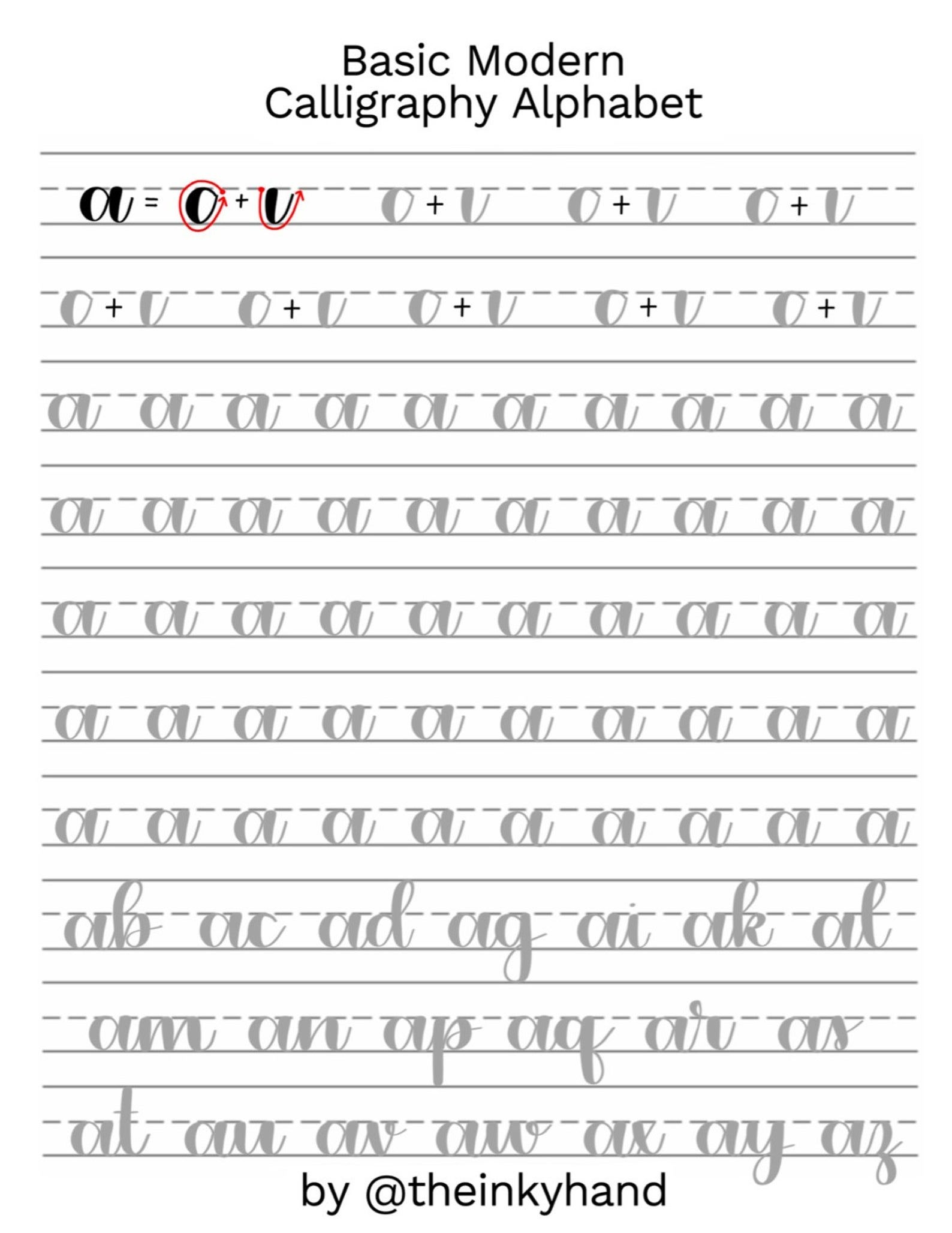 Calligraphy Practice Paper Printable