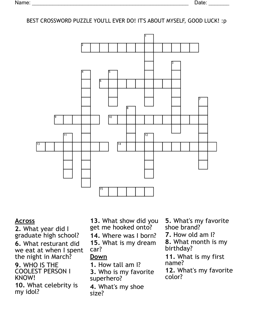 Best Crossword Puzzles Printable