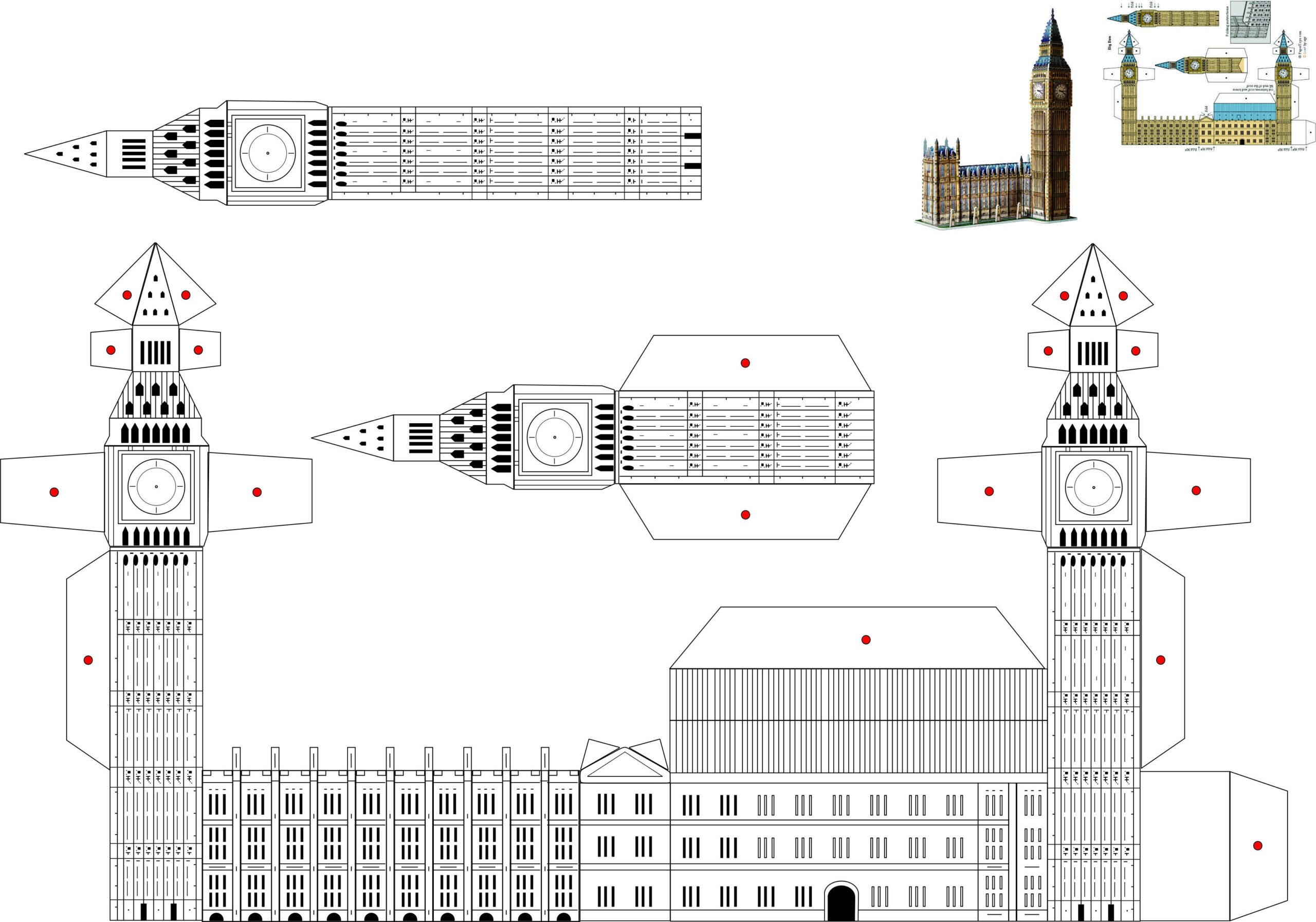 Cut Out Printable Big Ben Template