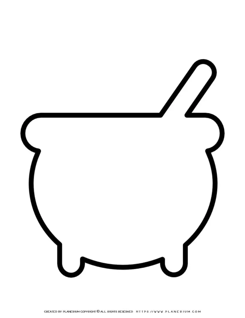 Big Cauldron Template For Creative Halloween Crafts