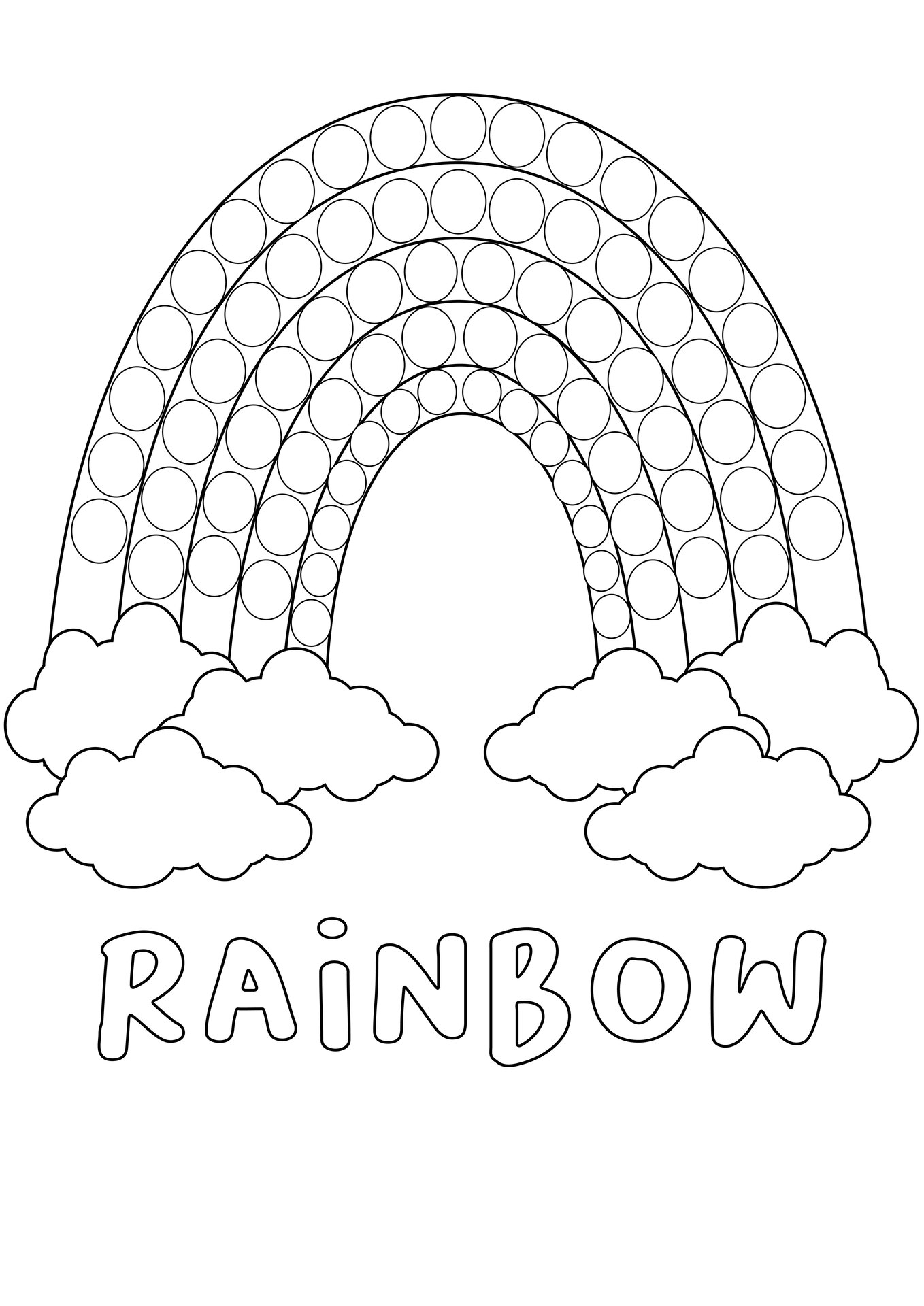 Rainbow Bingo Dauber Printable