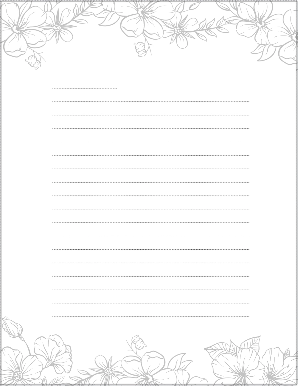 Black amp White Letter Writing Template The Last Pigment 