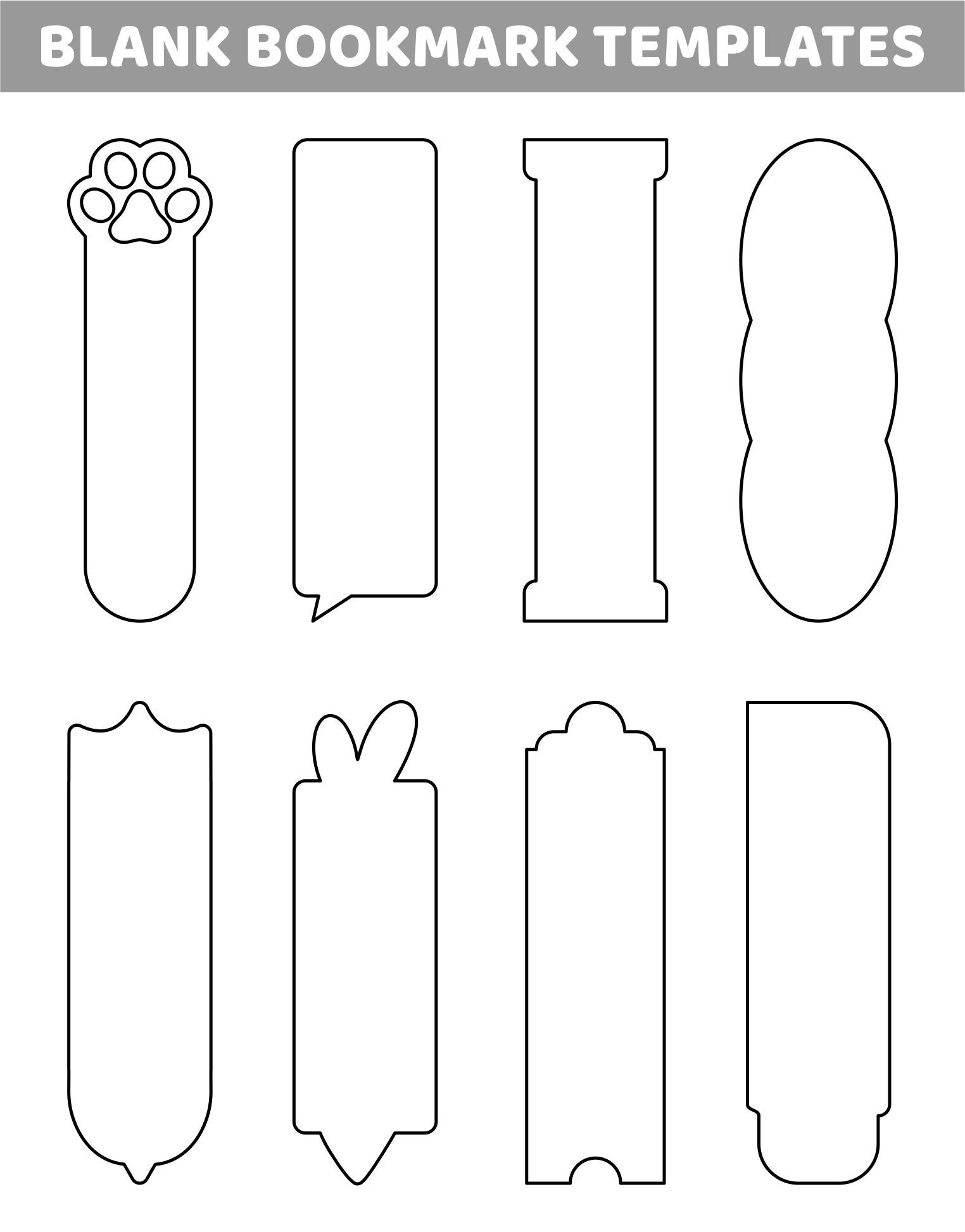 Free Printable Bookmark Template